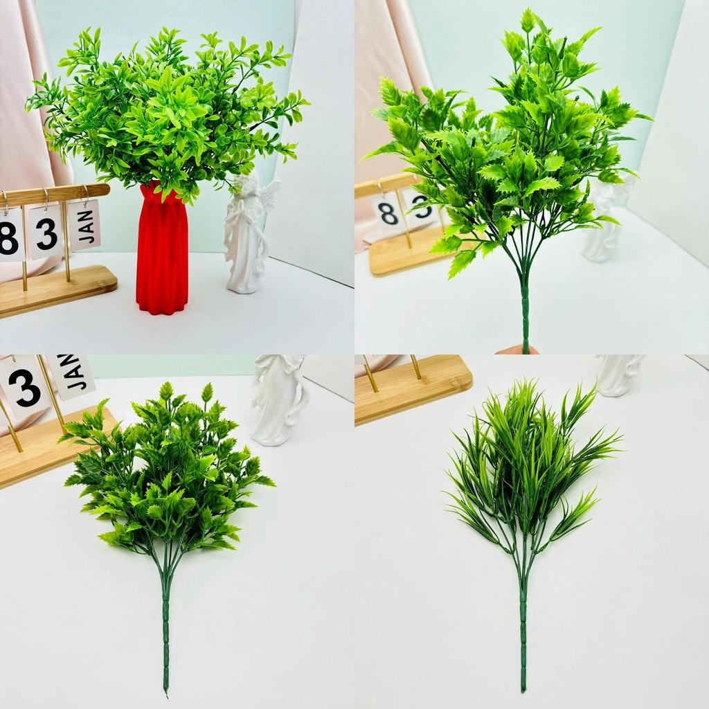 Bouquet de fausses plantes vertes pour décoration de mariage, salon, intérieur, extérieur