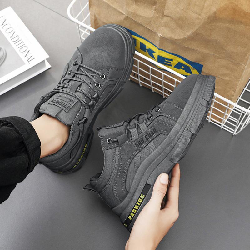 Men Casual Sneaker Outdoor Hiking Winter Shoes Light Non-slip Men Desert Ankle Boots for Men Designers PU Leather Bota Masculina