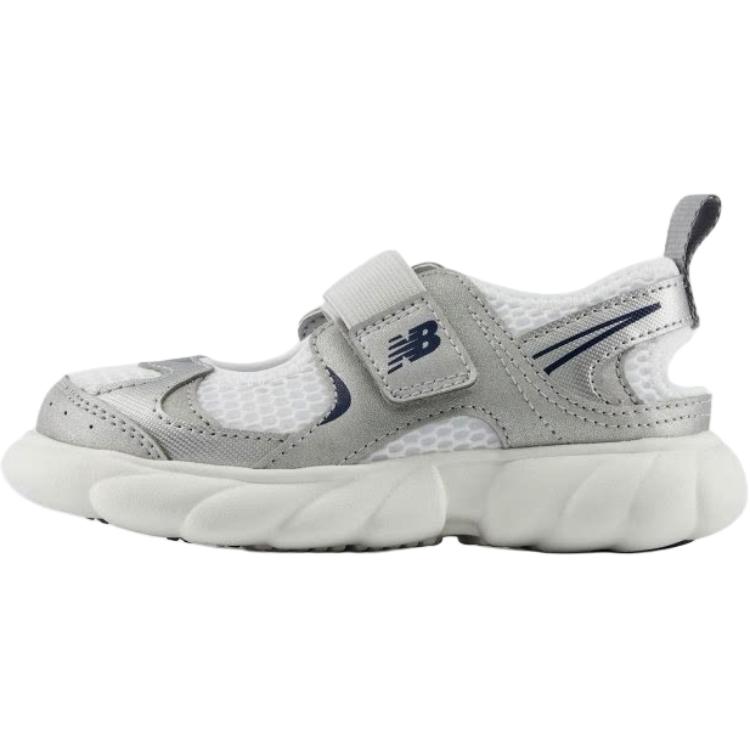 New Balance Kids 230 White Silver Hook And Loop Sandal I2305F2 23.5