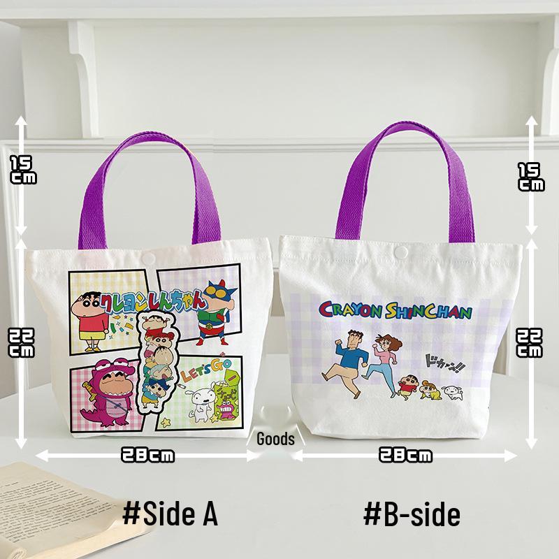 Cartoon Crayon Shin-chan Canvas Tote Bag for Kids & Women