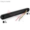2pcs 15 LED Trailer Tail Light Bar Stop Brake Turn Signal Light Sequential Strobe LED Strip Lamp Smoked Lens Pickup Truck RV UTV