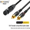 Boyang Câble Audio XLR vers RCA Audiophile