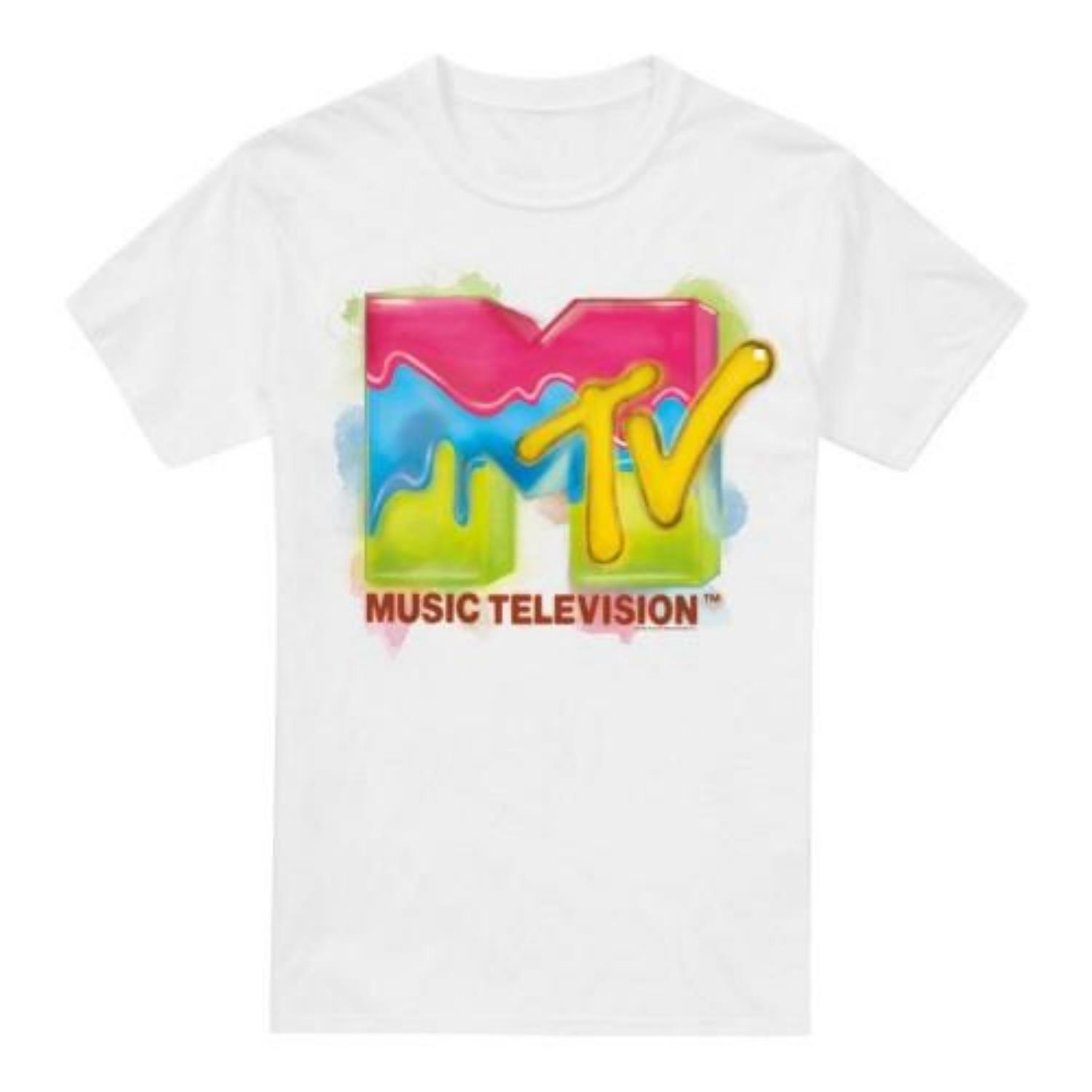 

MTV Mens Paint Logo T-Shirt S чёрный