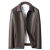 JINLUN Men's Single Rider Leather Jacket, Genuine Cowhide Leather Jacket, Outerwear, Blouson, Genuine Leather Jacket, Fall/Winter Outerwear (JP, Alpha