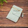 Ladies' Multi Zipper Pocket Wallet with Buckle Closure, Credit Card Slot, and ID Card Clip  Fashionable Daily Carrying Mini Wallet