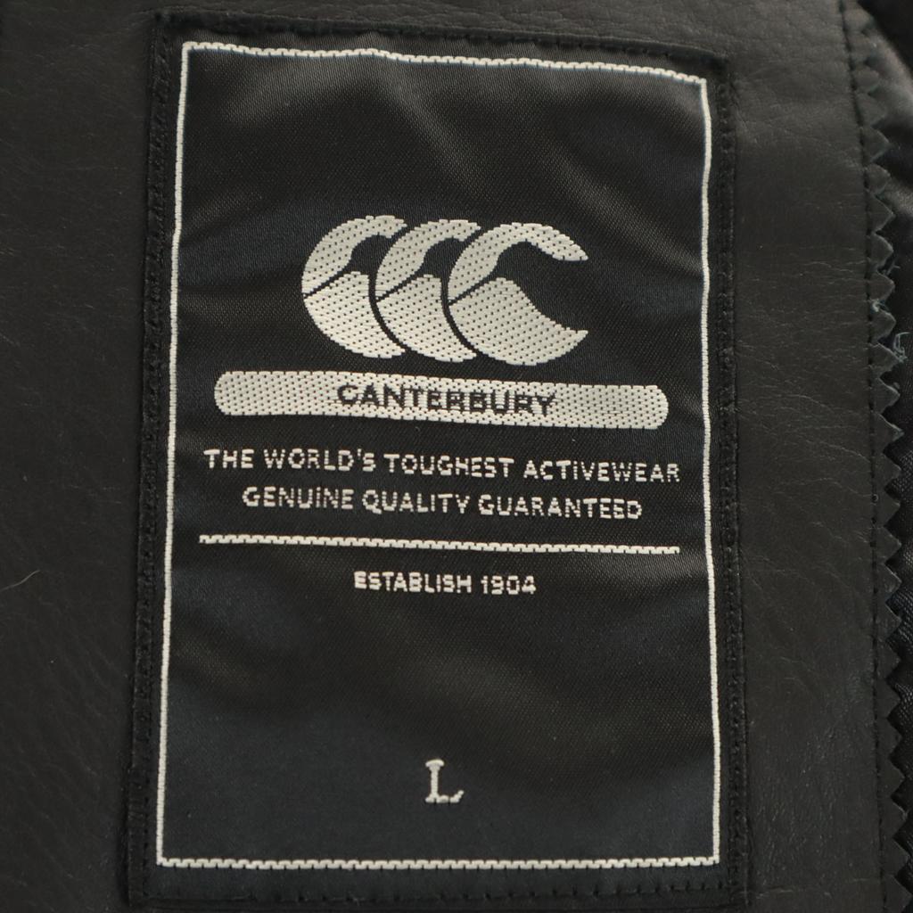 CANTERBURY OF NEW ZEALAND wool blend rugby Leather sleeve switching Stajan Men's Used