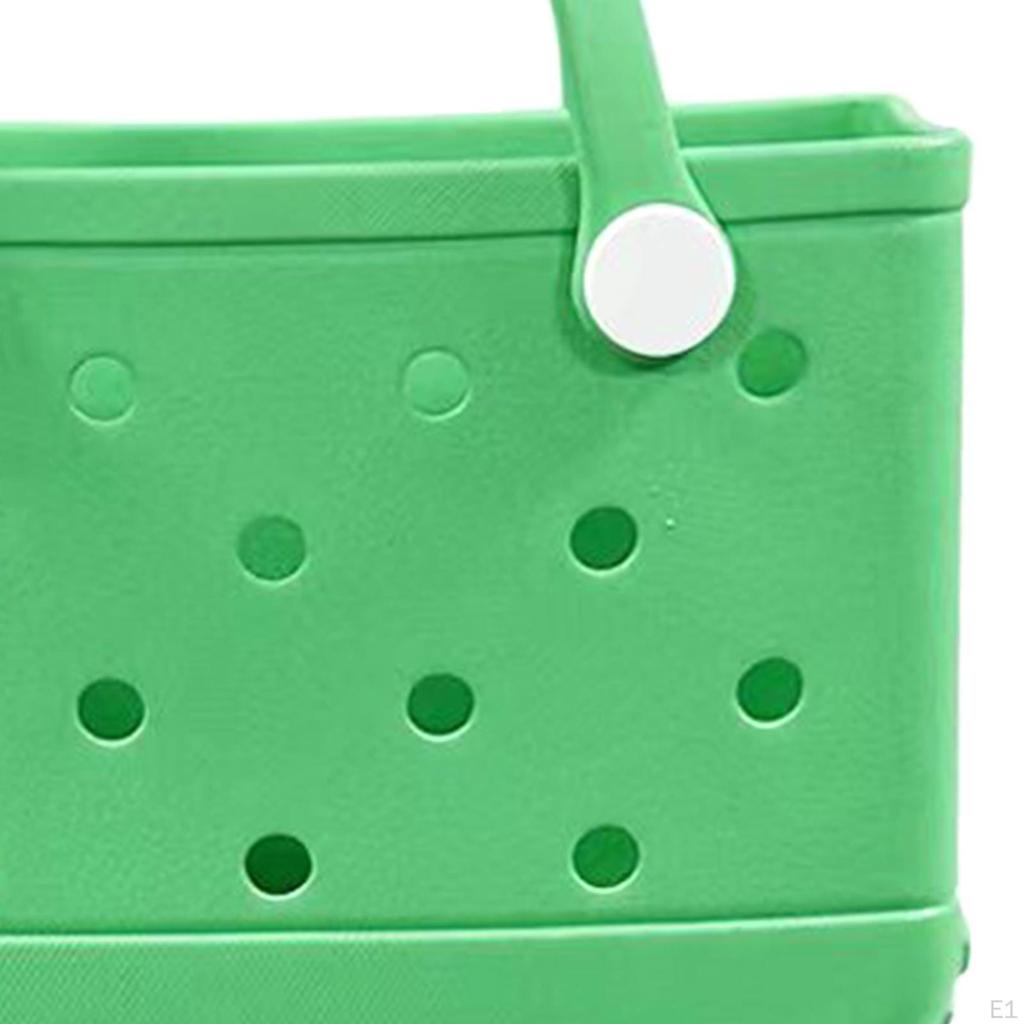 Washable Tote Bag Waterproof Handbag Organizer Fashion Summer Kids Beach Green