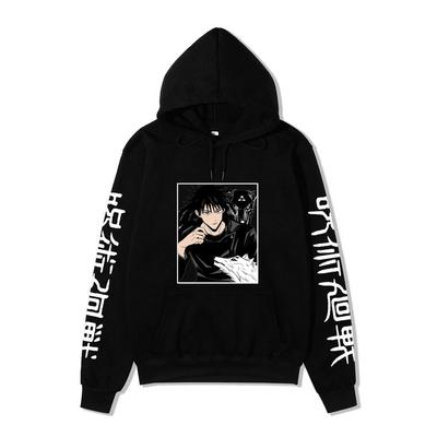 Japanese Anime Hoodie Sweatshirt Jujutsu Kaisen Satoru Gojo Anime Print Soft Fleece Warm Long Sleeve Hooded Sweatshirt