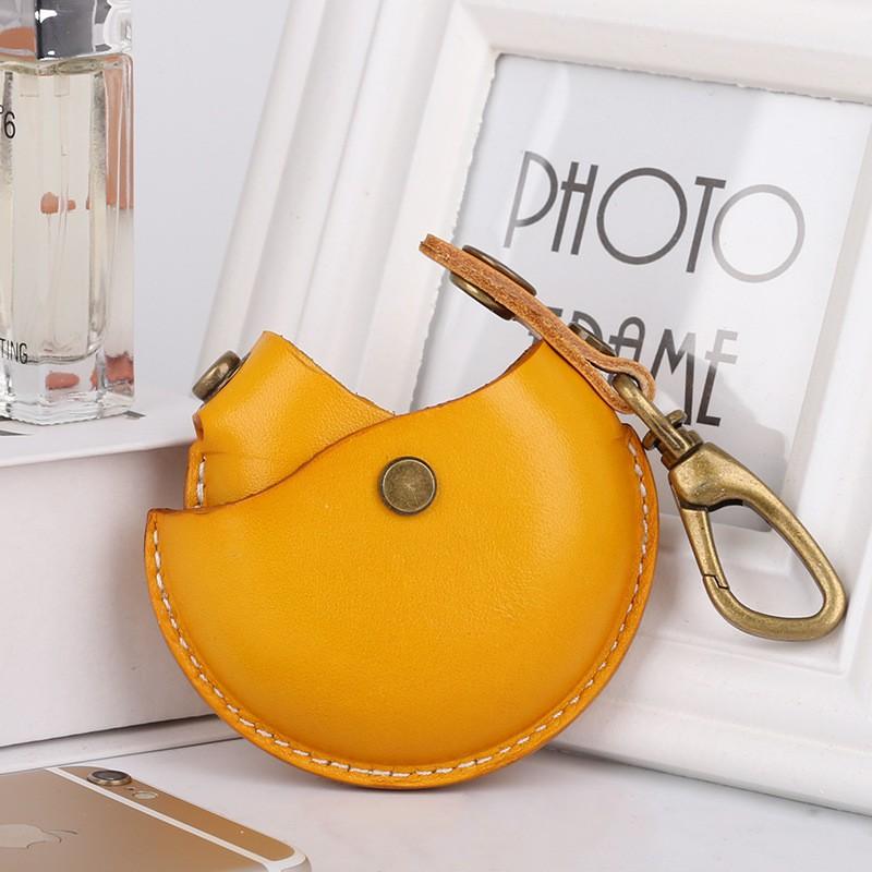 Vintage Leather Coin Purse With Magnetic Snap Portable Round Key Earphone Cable Organizer Bag Men Women