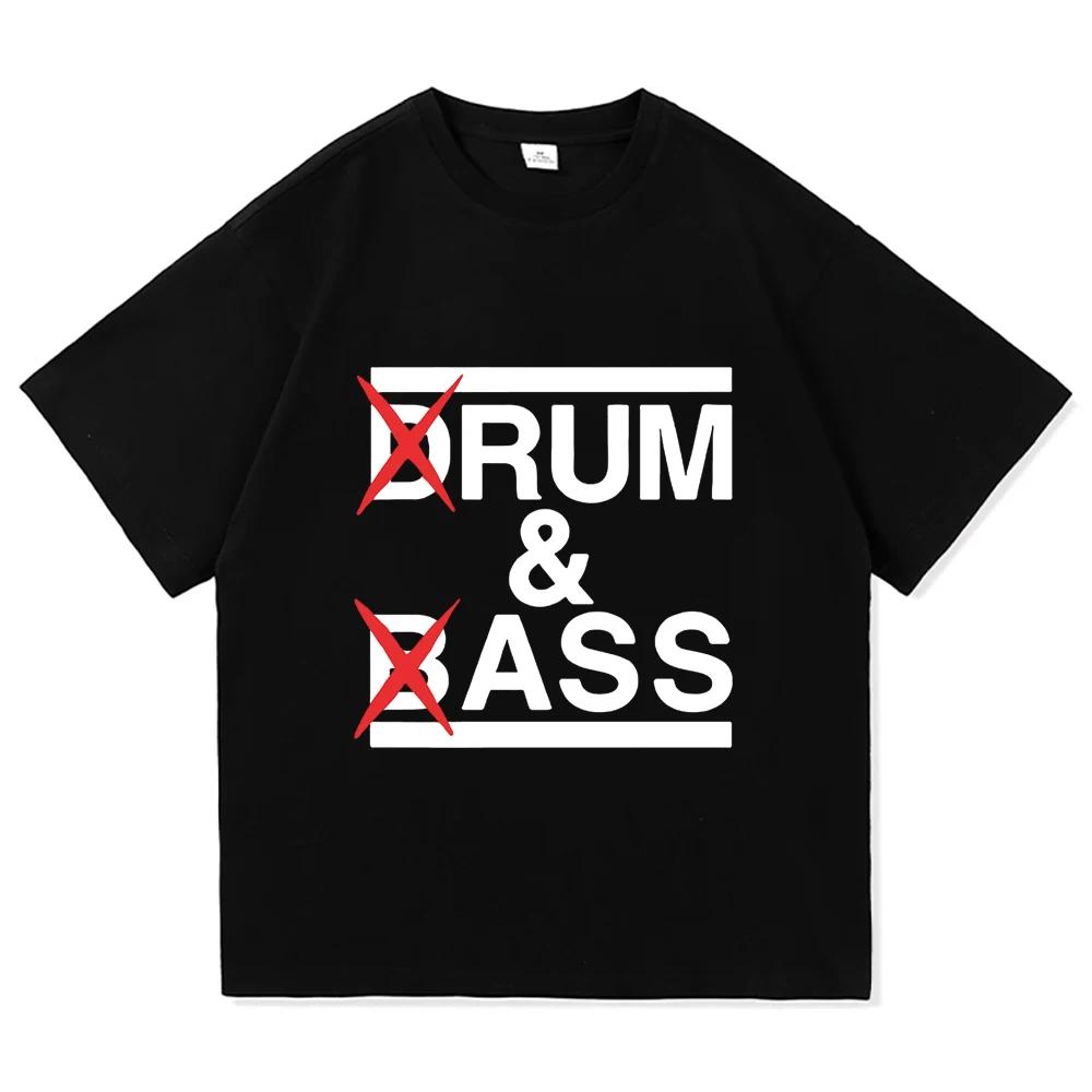 Funny Drum and Bass T Shirt Rum and Ass Lovers Jokes Short Sleeve 100% Cotton T-shirt Unisex Fashion Casual Tee Shirt Oversized
