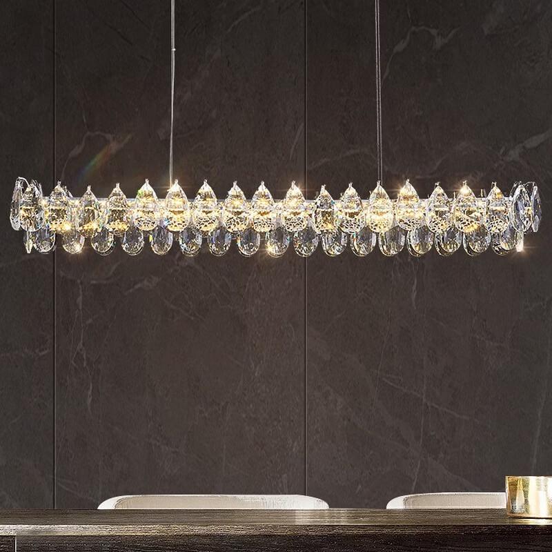 Light Luxury Crystal Chandelier with Eye Protection