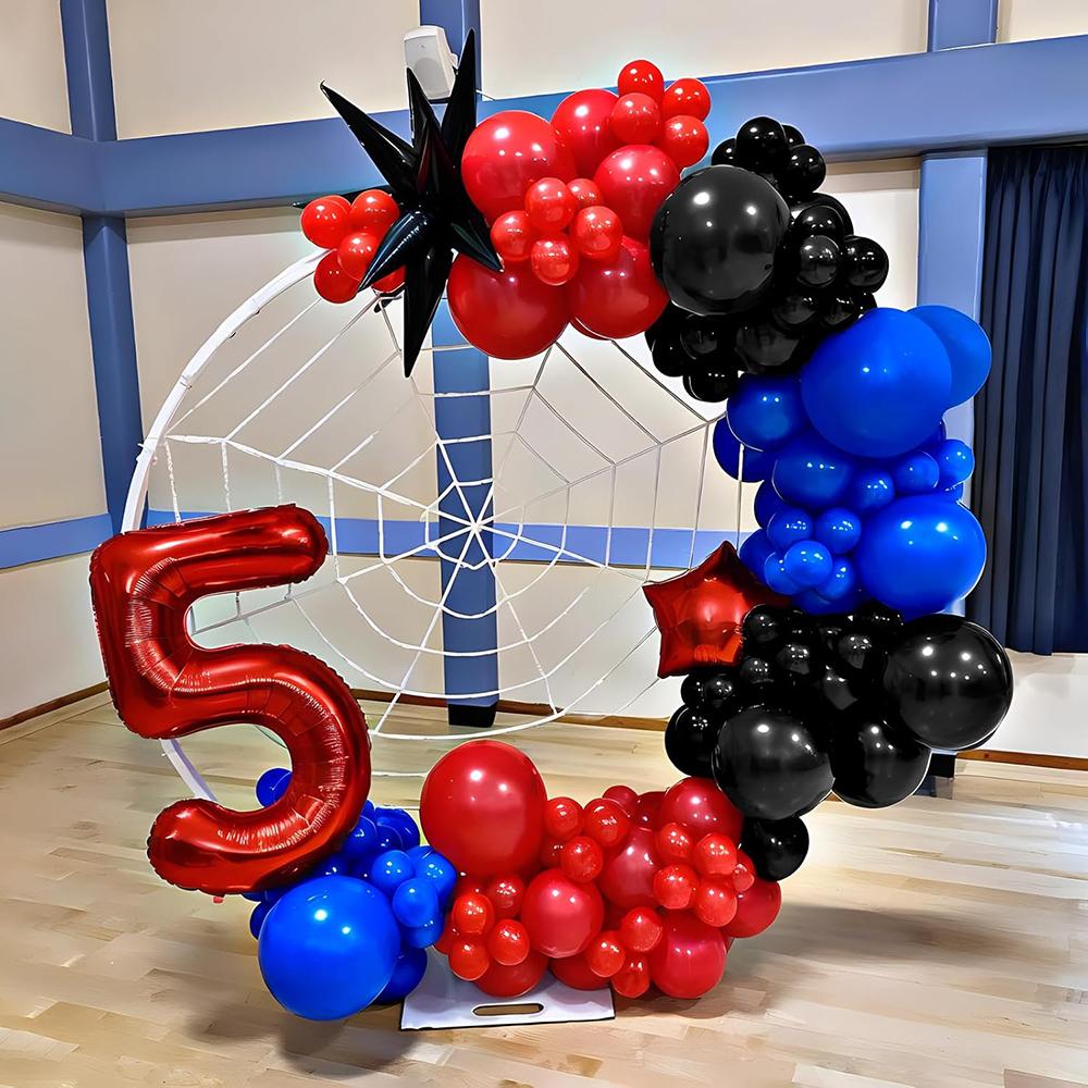 Royal Blue Theme Balloons Arch Kit Black Red Blue Balloon Garland Graduation New Year Kid Birthday Party Baby Shower Decoration