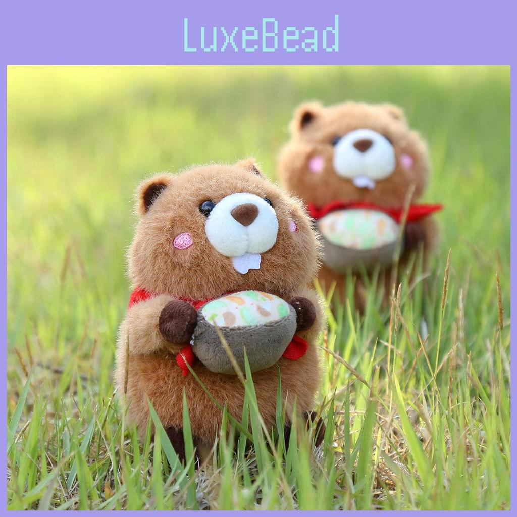 Hug Bowl Marmota Soft Plush Keychain Toy With Pp Cotton Fill For Girls Backpack Decor