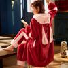 Cartoon Thicken Kimono Bathrobe Women's Dressing Gown Pajamas Hooded Robes Coral Fleece Sleepwear Winter Coats for Home Clothes