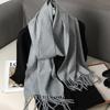 62Color Solid Women Winter Scarf Warm Thicken Cashmere Shawl Outdoor Fashion Luxury Tassels Pashmina Lady Wrap Windproof Scarves