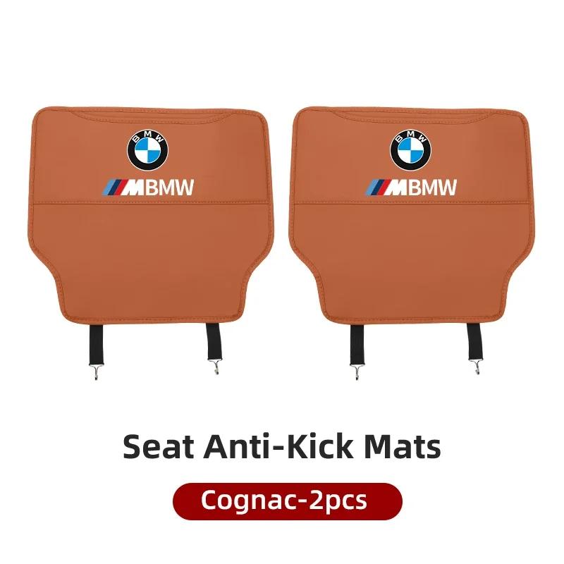 Car Sticker 2025 Hot Car Seat Back Protection Anti-Kick Pad Rear Seat Organizer Storage Bag For BMW Motorsport X1 X3 X5 E39 E46