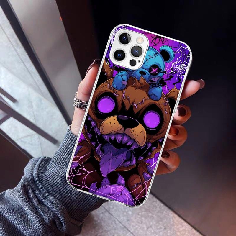 

Scary Bear Doll Dark Phone Case For iPhone 17 Air 11 13 Mini 14 15 Plus 16 12 Pro Max 16E SE 7 8 Pattern Soft TPU Back Cover 17 iPhone 15