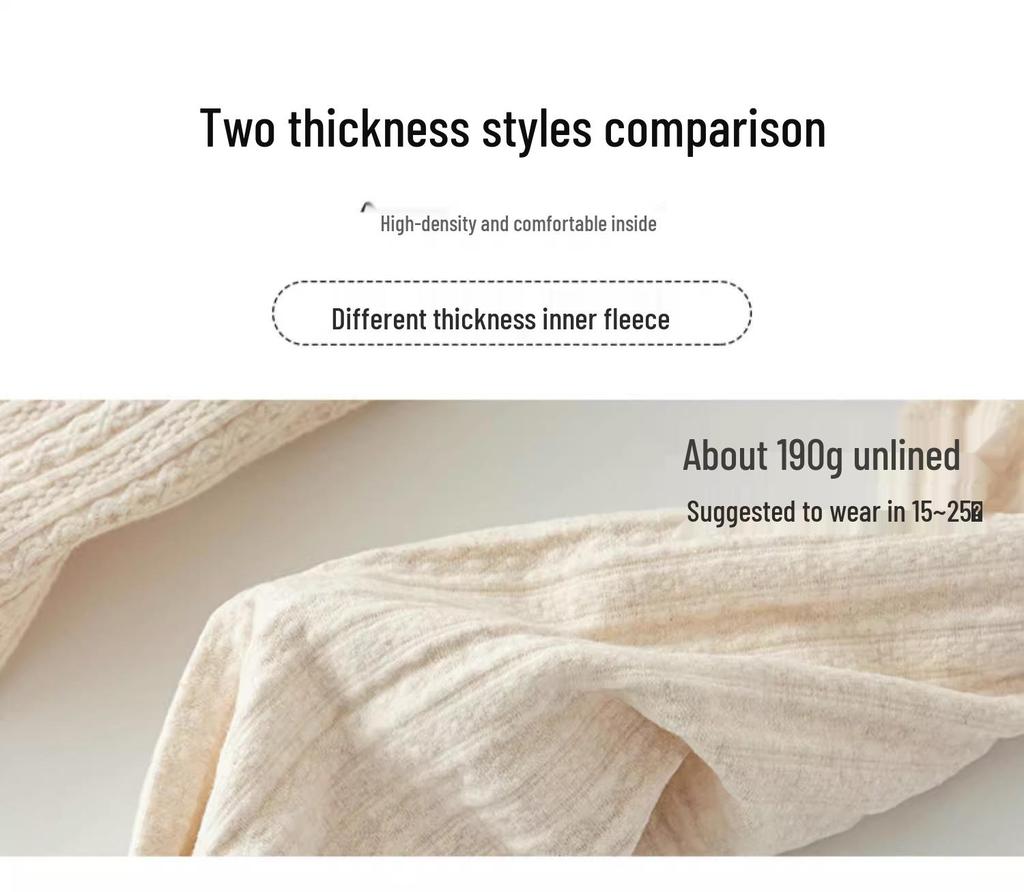 Women's Japanese Retro Cable Knit Fleece-Lined Stirrup Leggings - Autumn/Winter Style White Pantyhose