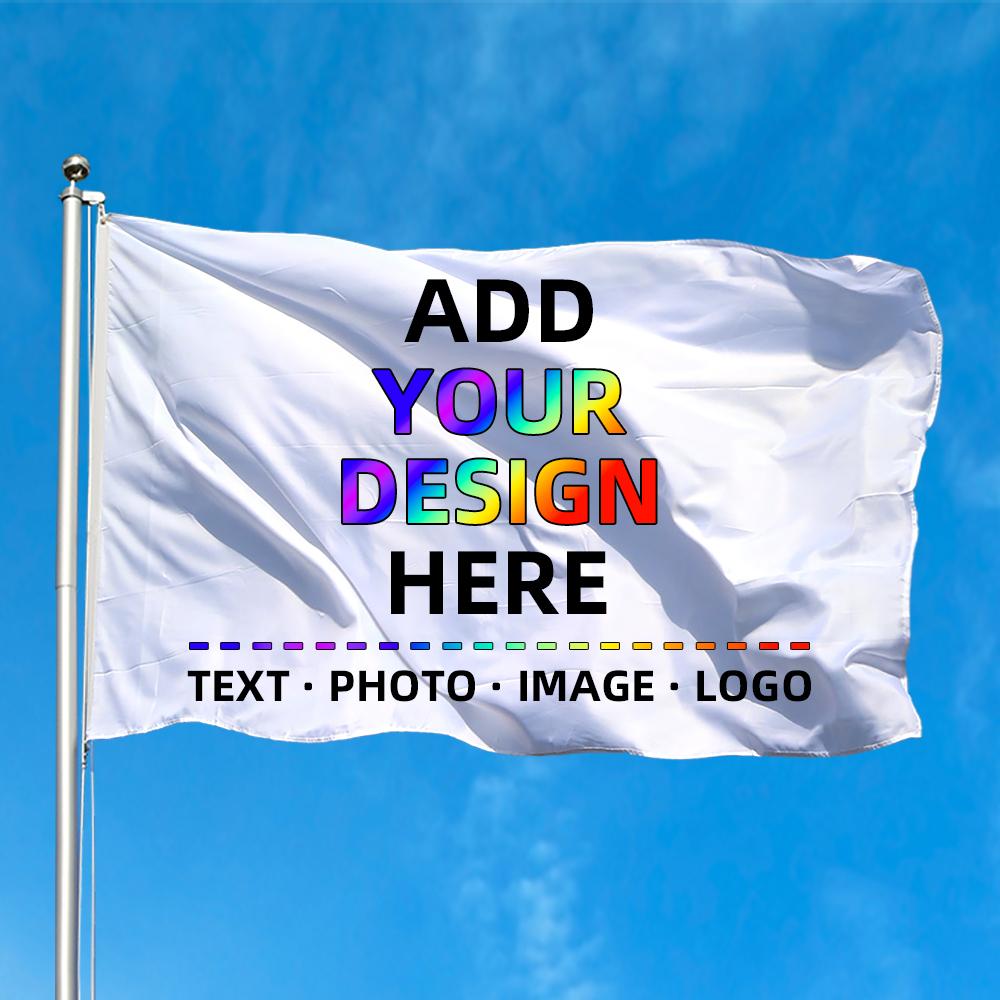 Custom 3x5ft Promotion Flag Outdoor Flying Custom Sublimation Blank Logo Banner Any Design Custom Flag 90*150cm (as the picture,diy)