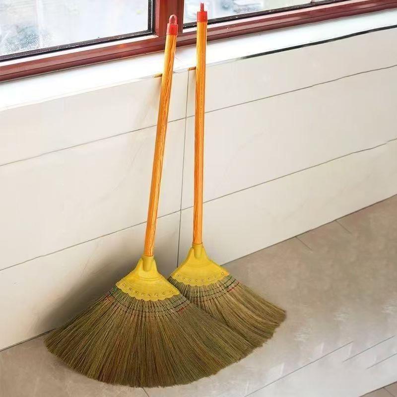Eco-Friendly Hand-Woven Mango Broom For Hard Floors For Home Office Restaurant Lobby And Outdoor Cleaning