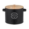 Kitchen Breathable Carbon Steel Storage Container Set with Bamboo Lid