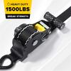2Pcs Retractable Ratchet Tie Down Straps - 680kg Guaranteed Max Break Strength,Use for Boat, Securing Cargo