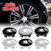 ZDVK6 Car Wheel Hub Center Cap Rim Cover Emblem Stickers Accessories For Skoda Fabia 1 2 Octavia a7 RS Superb Rapid Yeti Karoq Vision