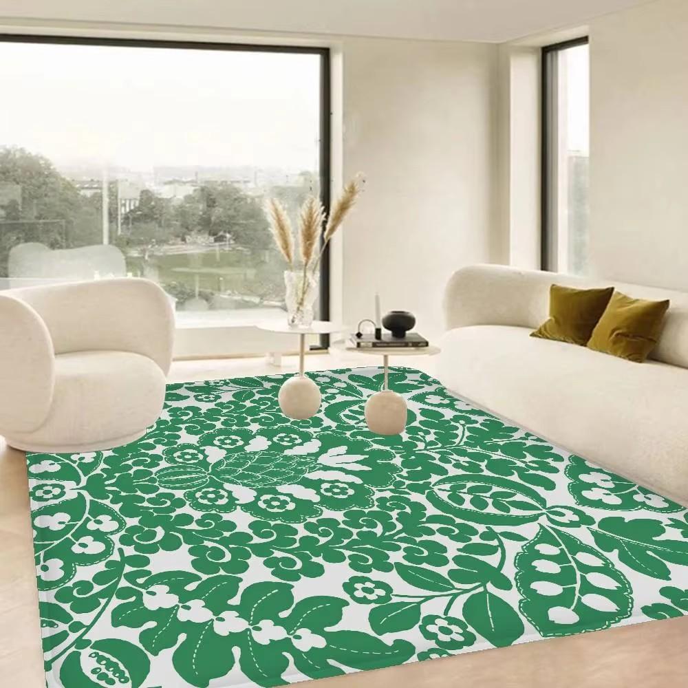 Vibrant Multicolor Floral Area Mat - Non-Slip Polyester Mat, Large Size Home Decor Rugs for Living Room, Durable Floor Covering