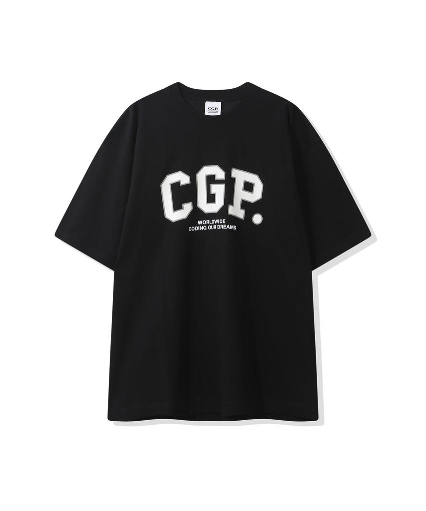 CGP Big Oversized Cgp Arch Logo Short Sleeve T-Shirt - Black