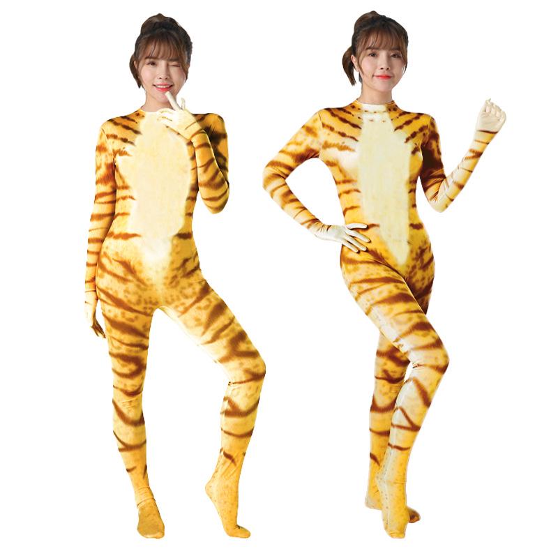 

Women s 3D Animal Print Halloween Cosplay Jumpsuit 130 cm