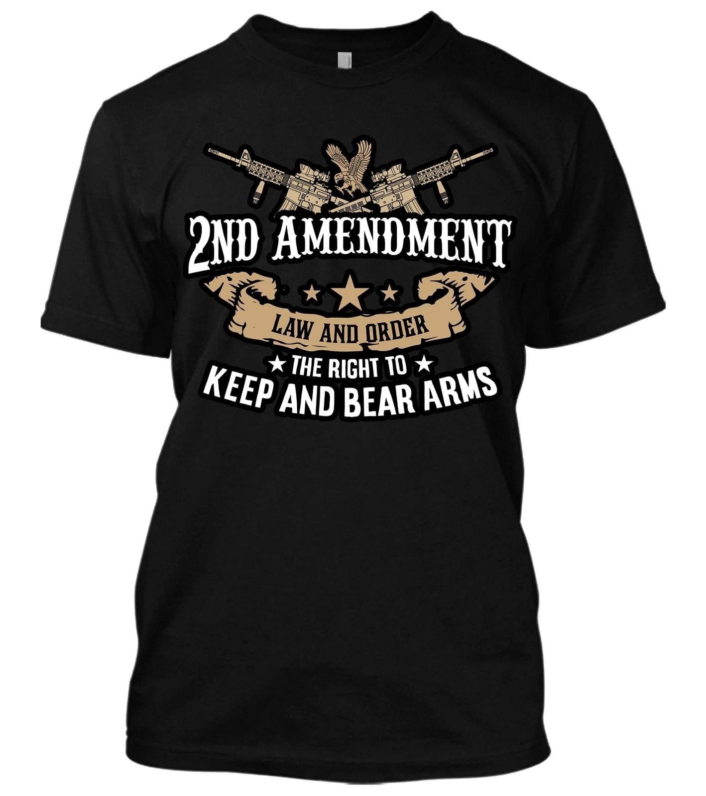 2nd Amendment Right to keep and bear arms Tee Gun Rights Molon Labe DTOM T-shirt L