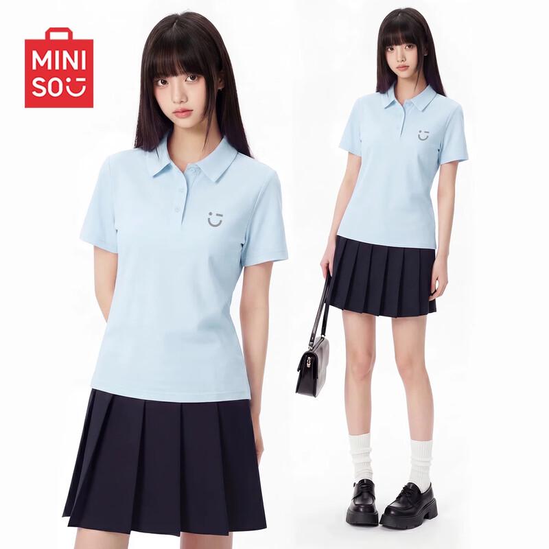 

MINISO Women s Ice Silk Polo T-shirt S