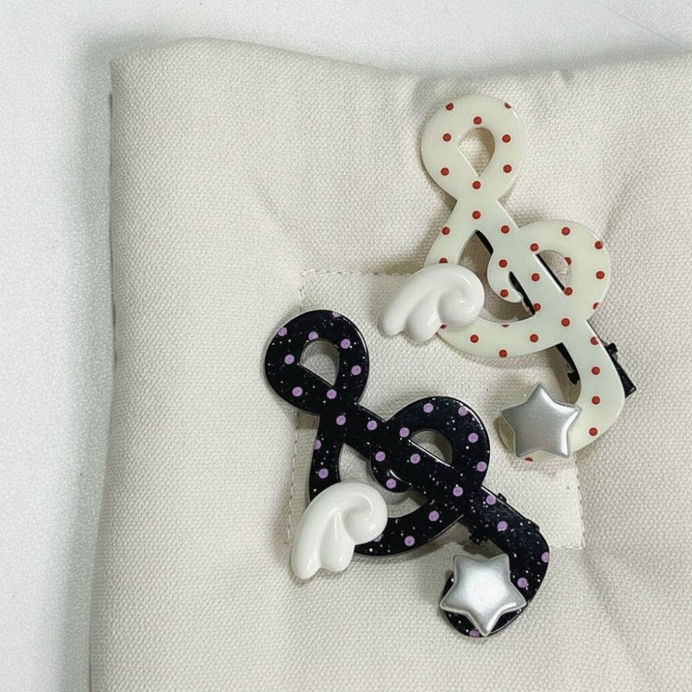 Anti Slip Music Note Hairpin Polka Dot Side Hair Clip Musical Note Hair Clip Creative Gift