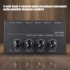 MX400 Mixer 4 Channel Auditory Mixer Amplifier Low Noise For Microphones And Instrument With Metal Housing