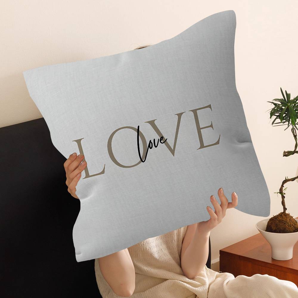 Flower Love Pattern Cushion Cover Car Throw Pillow Case For Sofa Car Christmas Gift 40x40cm 45x45cm