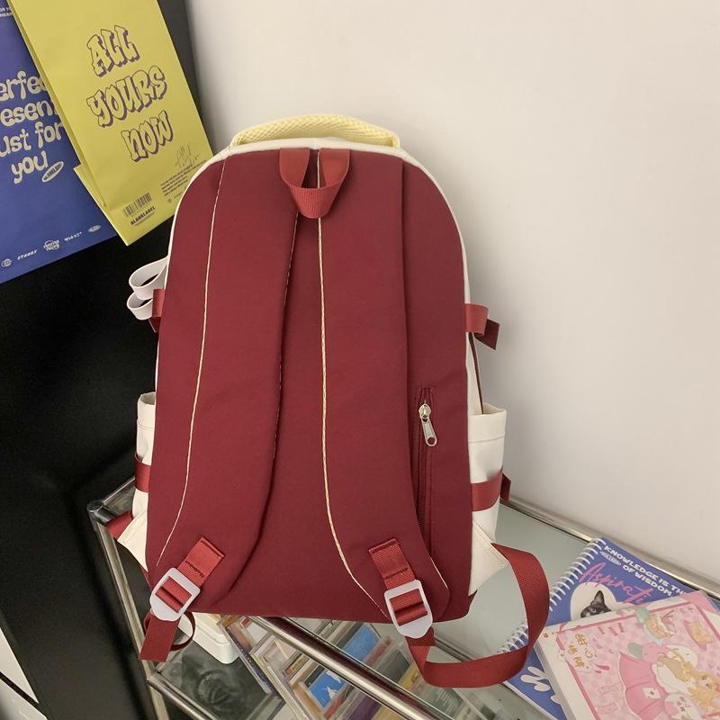 The schoolbag is high-value, fresh and cute, the schoolbag is casual, simple and light, and the commute is versatile and large capacity.