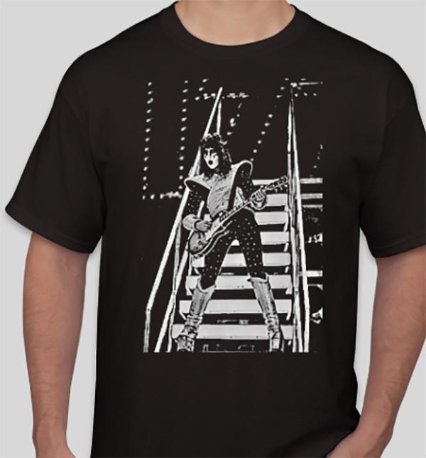 Rare Ace Frehley Alive II  Black Men  D2001 Unisex T-Shirt XXXXL