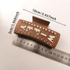 Vintage Western Cowboy Hair Clip Women Leather Printed Shark Hair Claws Mother's Day Hair Accessories