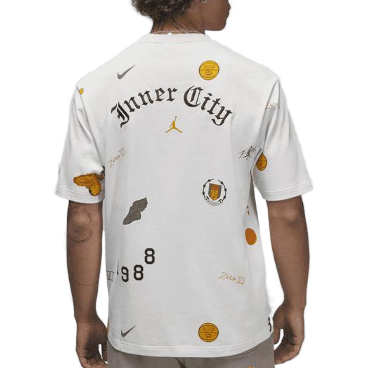 Jordan HTG 23SS Limited Edition Basketball Graphic Short-Sleeve T-Shirt Men Tops White DX6246-030