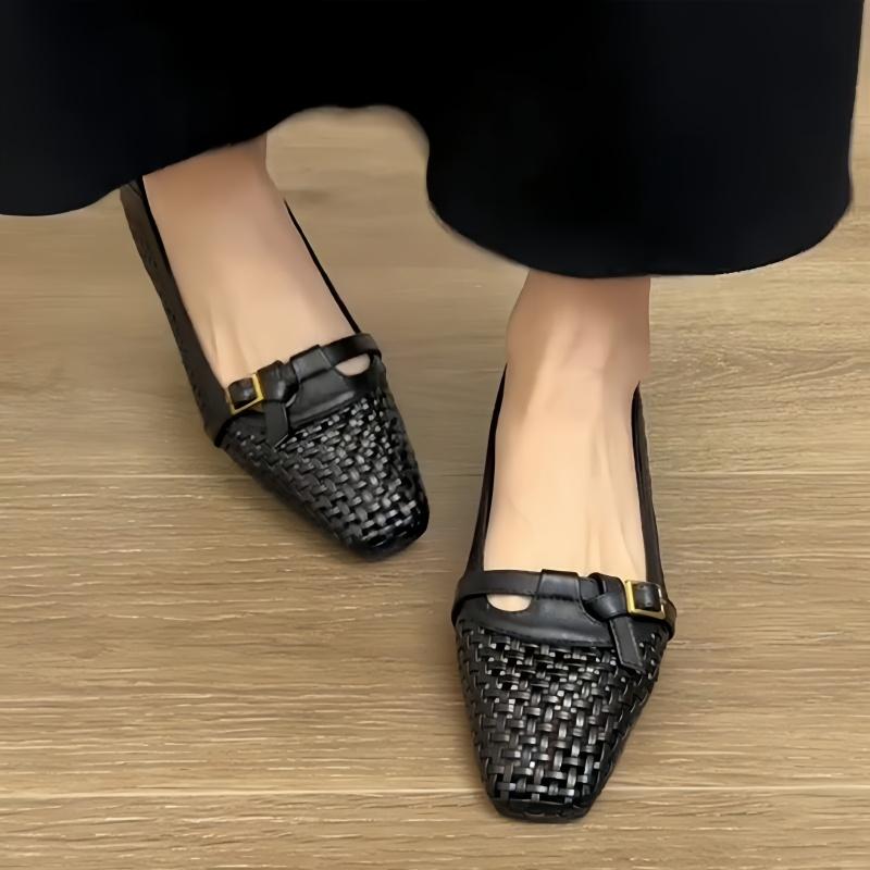 Mode Modische Damen Flache Schuhe 2025 Frühling Und Herbst Bequeme Geflochtene Schuhe Mary Jane Trend Lässige Atmungsaktive Damen Schuhe