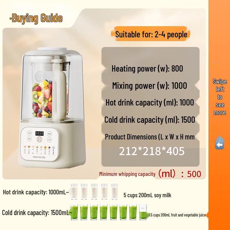 Joyoung 1.5L Quiet Multifunctional Blender & Soy Milk Maker