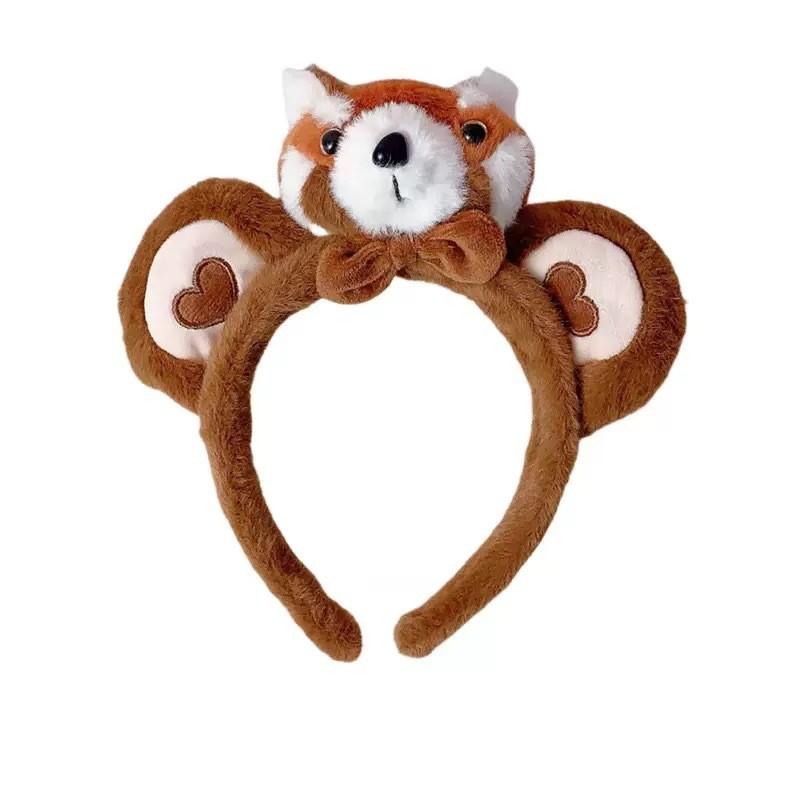 Plush Raccoon Headband Creative Cartoon Animal Zoo Hair Accessory For Kids And Adults