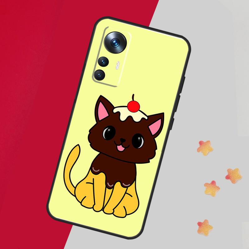 Cute Kawaii Blueberry Cat Case For Xiaomi 13T Pro 12T 11T 12 14 13 Lite 12X POCO F5 X3 X5 Pro X4 F4 M5 M5s F3 Cover