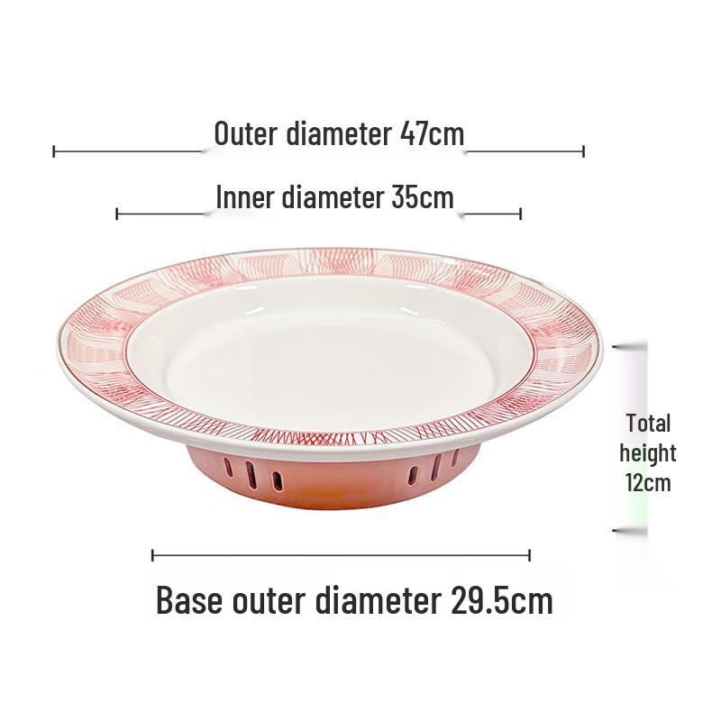 Candle Heated Ceramic Fish & Lobster Serving Platter