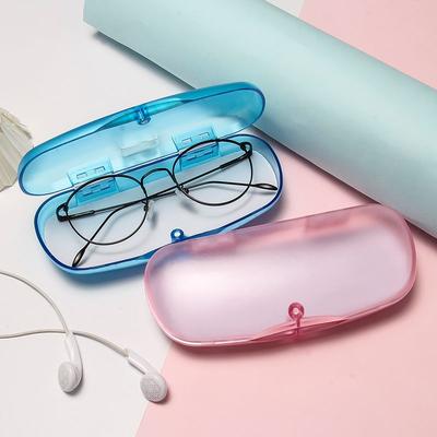 Transparent Glasses Case Plastic Glasses Storage Box Simple Portable  Students Glasses Cover Flat Mirror Myopia Sunglasses Case