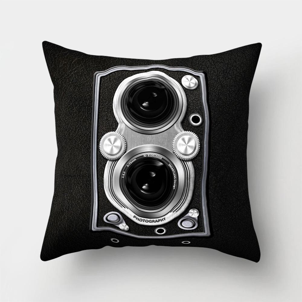 Polyester Creative Home Camera Pillow Case Car Cushion Office Pillow