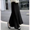 Autumn Winter Simple Classic Warm Female Knit Long Skirt Pleated Skirt Women High Waist Slim Vintage A-Line Skirt