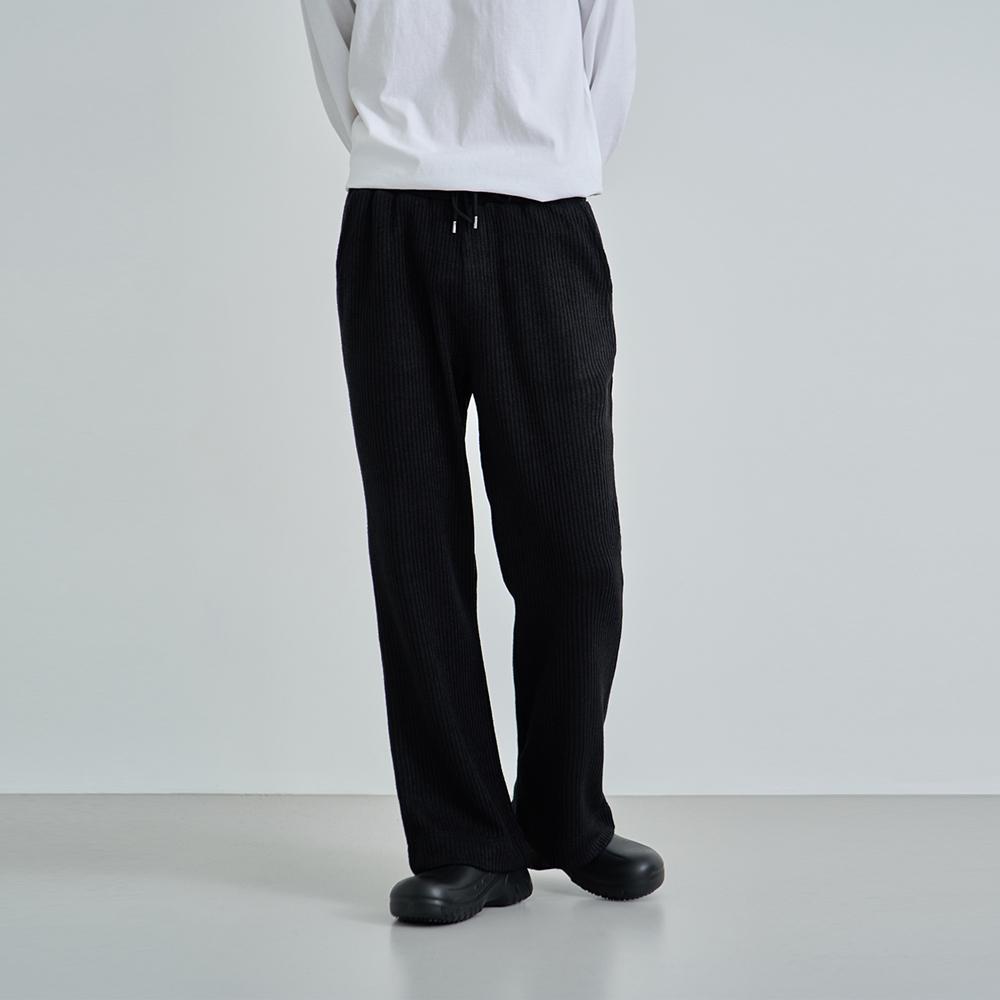 ARRAYED Semi-Wide Elastic Knit Pants [Gray]