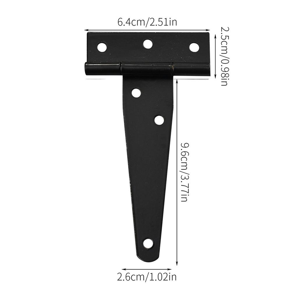 T Hinge Shed Hinge Black Rustproof Heavy Duty T Hinge Tee Hinge Shed Hinge Gate Hinge Barn Hinge For Fence Door чёрный