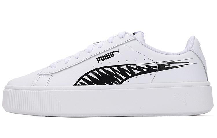 PUMA Vikky Stacked L Sketch Sneakers White/Black Women s 385549-01 35.5